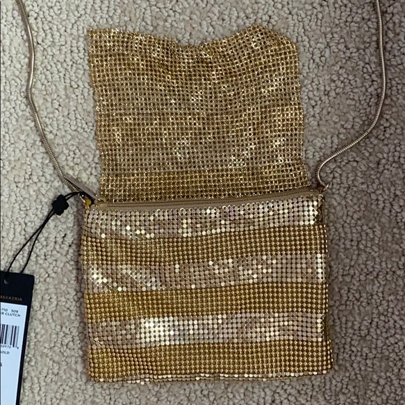 NEW BCBG Max Azria Gold Crossbody Bag - Picture 3 of 4